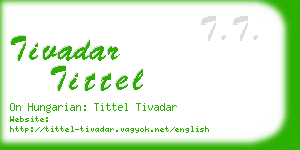 tivadar tittel business card